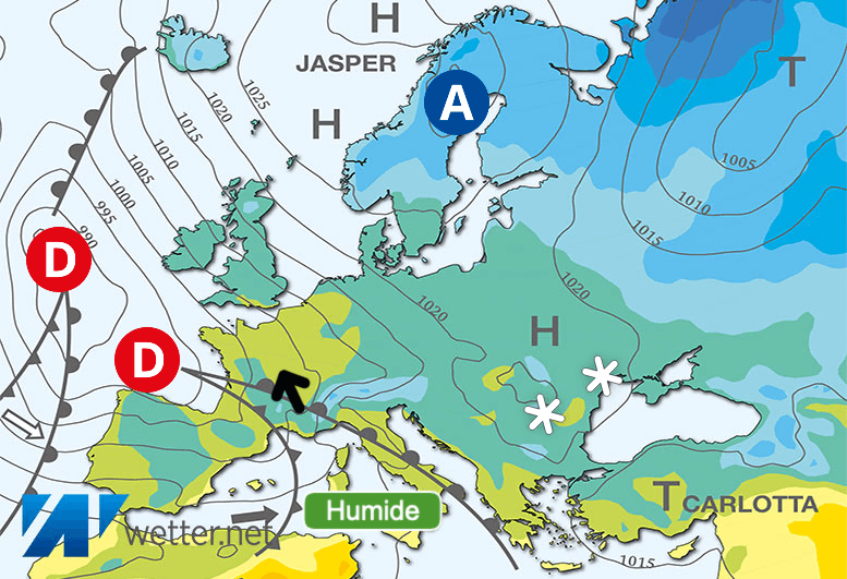 Carte de prévisions d'europe du Vendredi 8 mars 2024