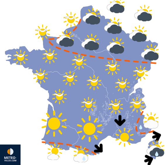 Carte de température France