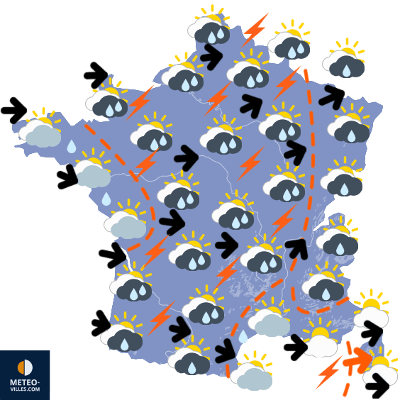Carte de température France