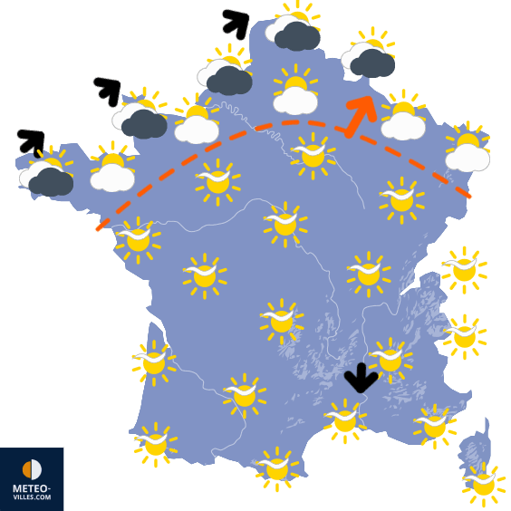Carte de température France
