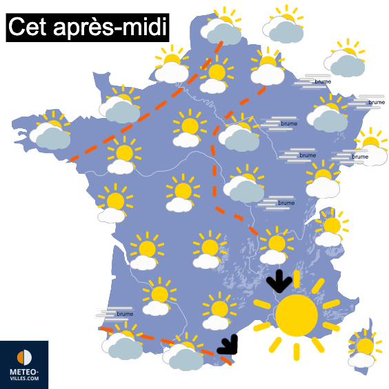 Carte de température France
