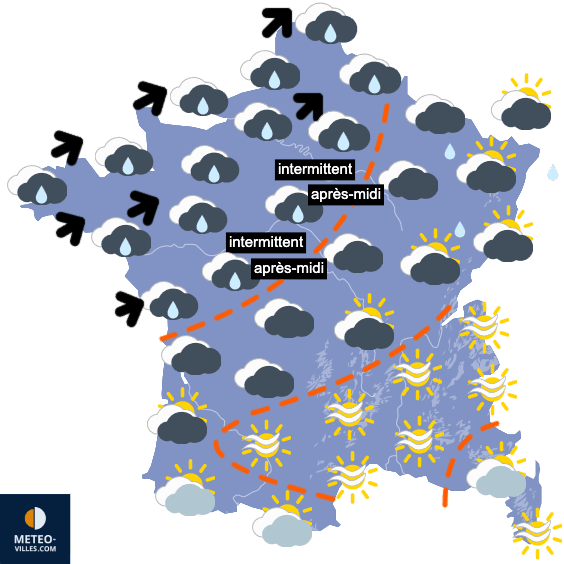 Carte de température France