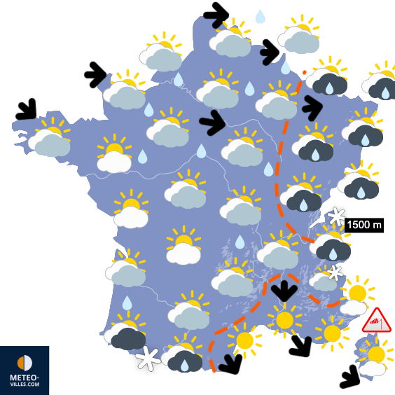 Carte de température France