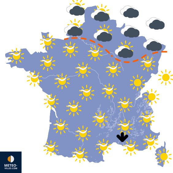 Carte de température France