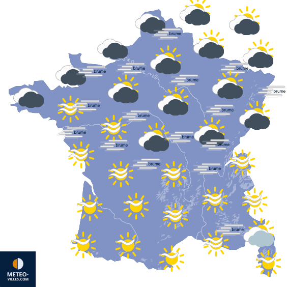 Carte de température France