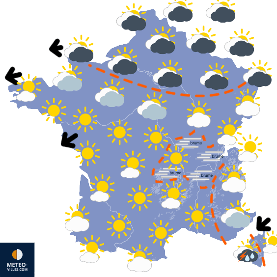 Carte de température France