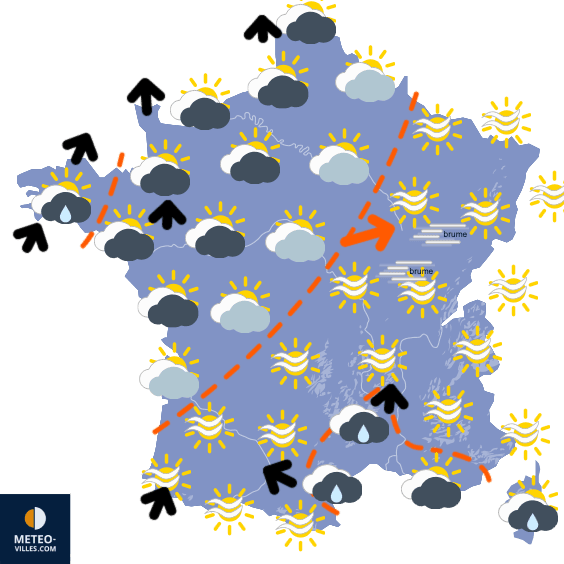 Carte de température France