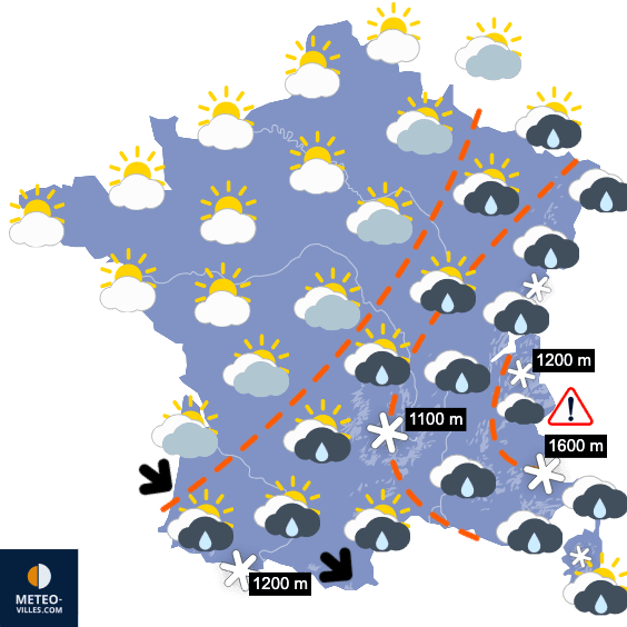 Carte de température France