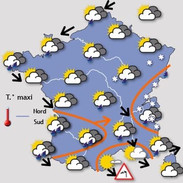Plus froid et progressivement plus sec jusqu'à mercredi 