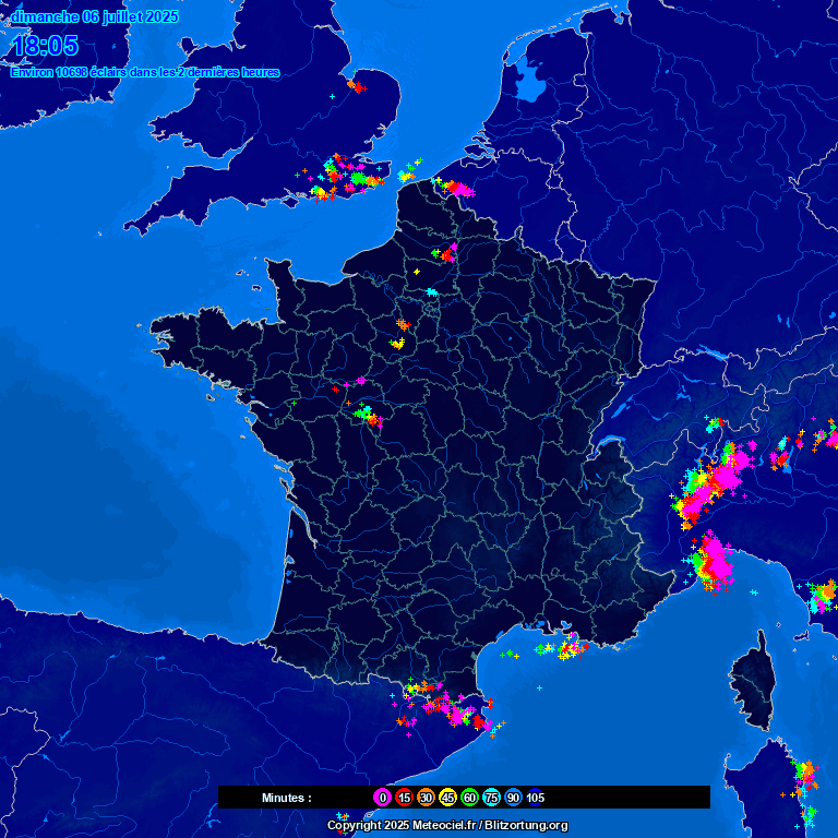 Image d'illustration pour Orages violents les 7 & 8 août : foudre, rafales et forte pluie