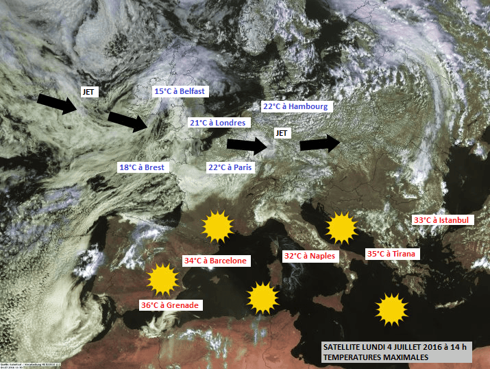 Image d'illustration pour Beau & chaud au Sud, maussade au Nord - Combien de temps ?