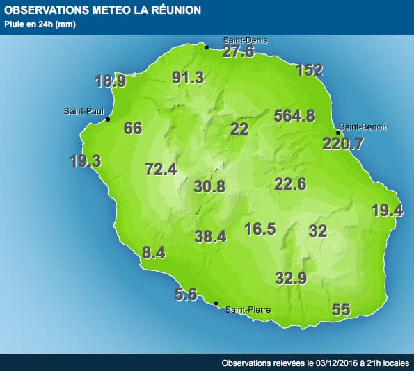 Image d'illustration pour Pluies diluviennes sur l'île de la Réunion