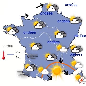 Retour d'un temps plus ensoleillé, sud au nord de la Loire